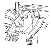 Rear tow hook mounting location
